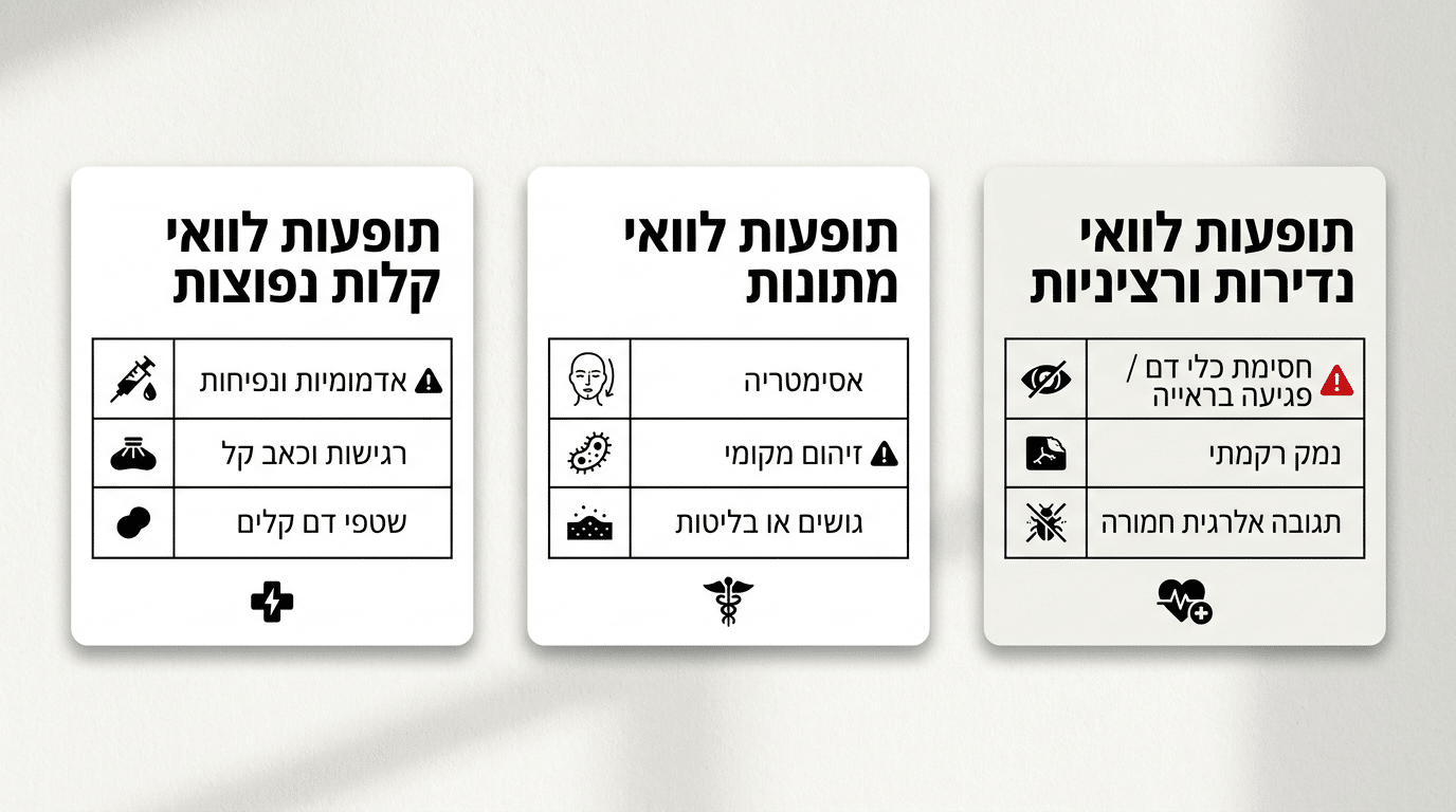 סיכונים וסיבוכים של מילוי שקעים בפנים – מידע רפואי מקצועי