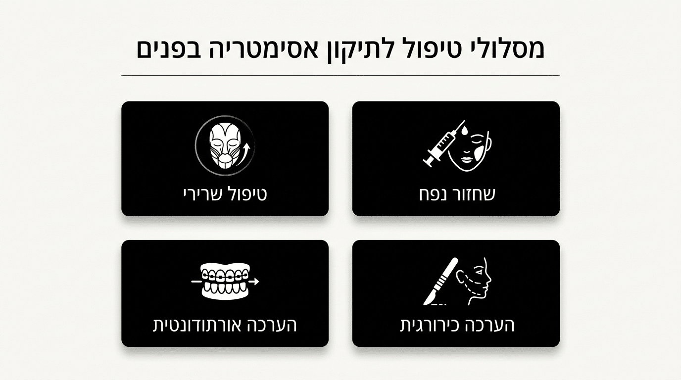 הדרכים המובילות לתיקון חוסר סימטריה בפנים – סקירה מקצועית